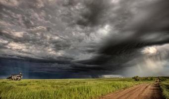 storm moln prärie himmel saskatchewan foto