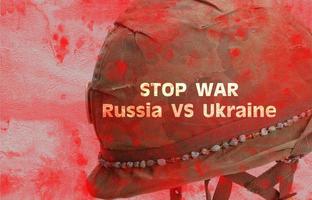 stoppa kriget Ryssland vs Ukraina. krig mellan Ryssland och Ukraina foto