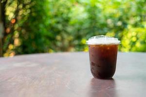 is-svart kaffe eller americano kaffe foto