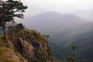 doi chik jong utsiktspunkt, lampang provinsen, thailand foto