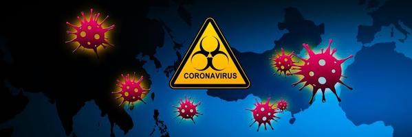 Corona virus bakgrund, pandemisk risk koncept. 3d illustration foto