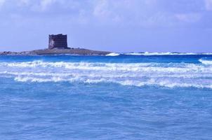 Stintino-stranden i Sassari, Sardinien, Italien foto