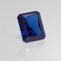blå safir ädelsten strålande 3d render foto
