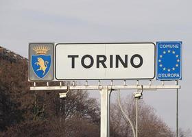 staden Turin tecken foto