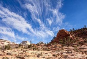 spektakulär molnformation i zion nationalpark foto