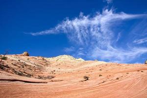 konstig molnformation i zion nationalpark foto