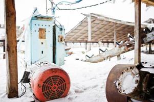 kraftfulla elmotorer av gammal sovjetisk industriutrustning. foto