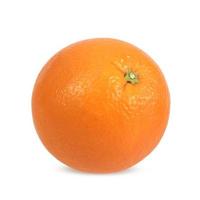 mogen apelsin isolerad på vit bakgrund foto