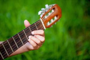 gitarr och natur bra stämning foto