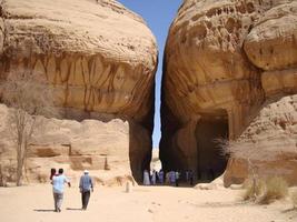 madain saleh - Saudiarabiens tysta ökenstad foto