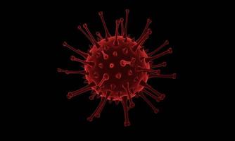 covid-19 virus ncov koncept. abstrakta bakterier eller virusceller i sfärisk form med långa antenner. coronavirus från wahan, Kina kriskoncept. pandemi eller virusinfektion koncept - 3D-rendering. foto