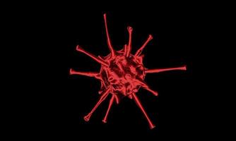 covid-19 virus ncov koncept. abstrakta bakterier eller virusceller i sfärisk form med långa antenner. coronavirus från wahan, Kina kriskoncept. pandemi eller virusinfektion koncept - 3D-rendering. foto