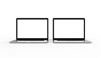 modern bärbar dator isolerad på vit bakgrund. 3d illustration. foto