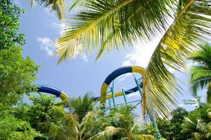 Splash vattenpark med grönt träd av escape theme park, malaysia. foto