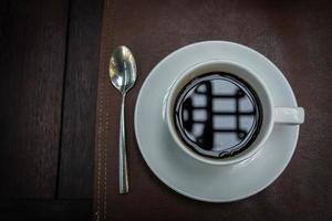 varmt kaffe på morgonen foto