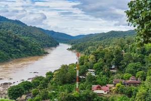 floden salween i mae hong son provinsen mellan thailand och myanmar gränsen foto
