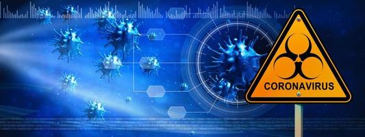 Corona virus bakgrund, pandemisk risk koncept. 3d illustration foto