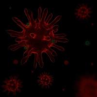 3d-rendering, nytt virus, coronavirus 2019-ncov och coronavirus influensa medicinsk hälsa pandemivirus i mikroskopvirus foto