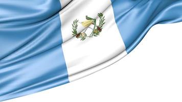 guatemala flagga isolerad på vit bakgrund, 3d illustration foto