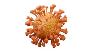 coronavirus namn covid 19 isolerad på vit bakgrund - 3D-rendering foto