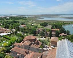 Flygfoto över torcello, Venedig foto