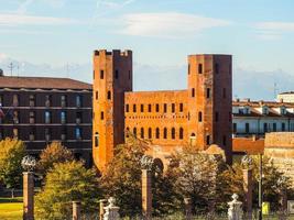 hdr porta palatina palatine gate i turin foto