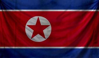 Nordkoreas flagga våg design foto