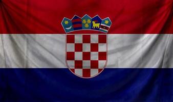 Kroatiens flagga vajar. bakgrund för patriotisk och nationell design foto