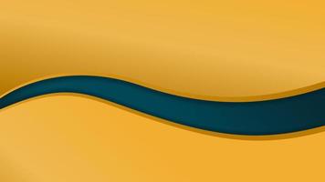 enkel blå kurva våg och guld ram ram för textur och presentation bakgrund mall foto