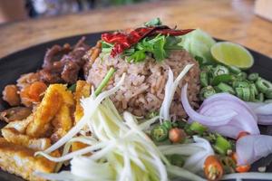 thailändsk mat och ovanifrån foto