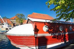 köpenhamn, natursköna flodkanaler i historiska centrum foto