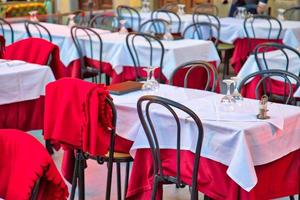 florens restauranger nära landmarkponte vecchio-bron foto