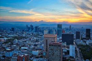 mexico city panoramautsikt från observationsdäck foto