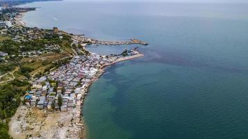 stranden vid Svarta havet flygfotografering med en drönare foto