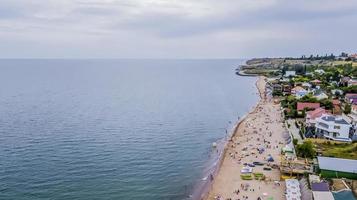 stranden vid Svarta havet flygfotografering med en drönare foto