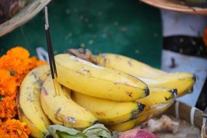chhath puja 2021 bananer och andra föremål foto