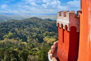 natursköna färgglada penapalatset i sintra, portugal foto