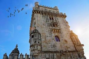 Lissabon, Portugal, Belem tornet vid floden Tagus foto