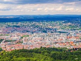 hdr flygfoto över stuttgart, tyskland foto