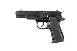 replika pistol isolerade på vitt foto