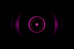 lila digital ljudvåg eller cirkelsignal, abstrakt bakgrund foto