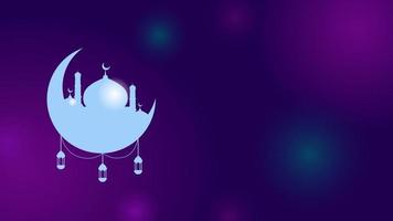 islamisk bakgrund med moské och måne, ramadan, eid, profeten muhammeds födelsedag. rastrerad foto