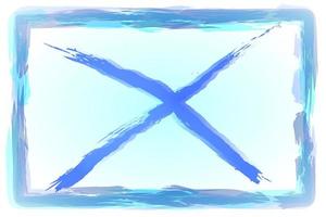 blå akvarell av korsmärkessymbol, abstrakt bakgrund foto