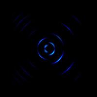 abstrakt blå spin signal på svart bakgrund foto