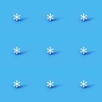 3D-rendering snöflinga seamless mönster på himmel färgbakgrund foto