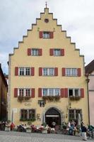 rothenburg ob der tauber, norra bayern, tyskland, 2014. pittoresk kafé i rothenburg foto