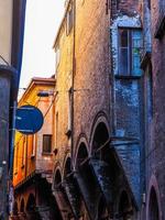 hdr utsikt över gamla stadskärnan i Bologna foto