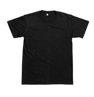 svart enkel kortärmad t-shirt i bomull foto
