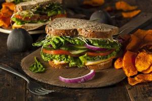 hälsosam vegetarisk veggiesmörgås