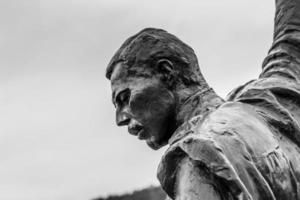 montreux, schweiz, 2015. staty av freddie kvicksilver foto